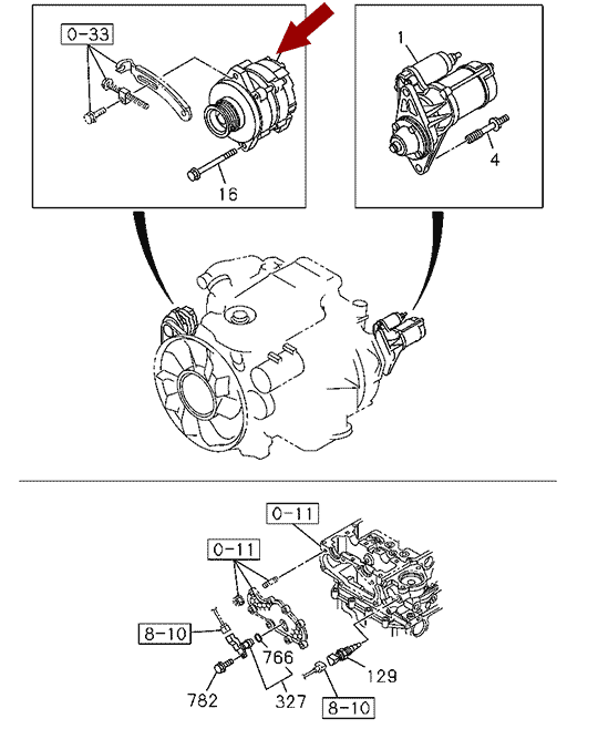 ГЕНЕРАТОР ISUZU (ИСУЗУ) NLR85/NMR85/NPR75, 24V80A, KRAUF, 8980298892