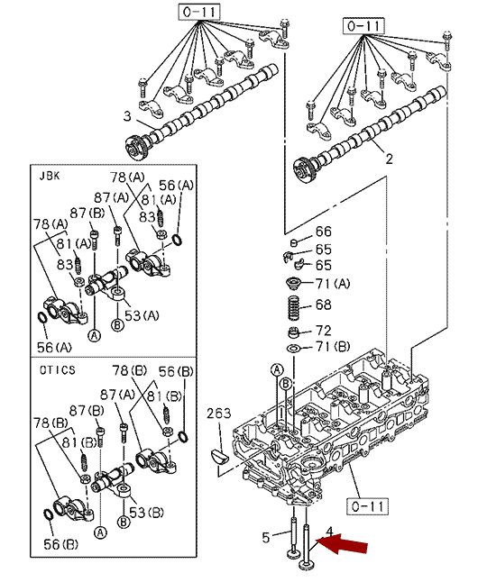 КлапанISUZU (ИСУЗУ) NLR85/NMR85 дв. 4JJ1T - впускной, 4JJ1T, AUTOWELT, 8980169730