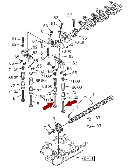 Клапан впускной ISUZU (ИСУЗУ) NQR75, NPR75, 8943958822/8943958821 На схеме показан клапан впускной ISUZU (ИСУЗУ) NQR75, NPR75, 8943958822/8943958821