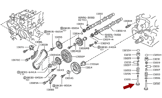 Клапан впускной NISSAN CABSTAR F24 дв. ZD30DDTI, AUTOWELT, 132012W20A