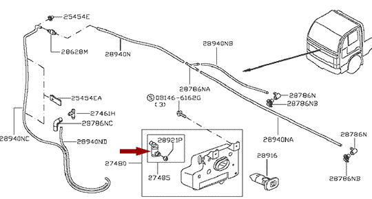 Насос (мотор) омывателя стекла NISSAN CABSTAR F24, DEKO, 28920AR000/289206W500