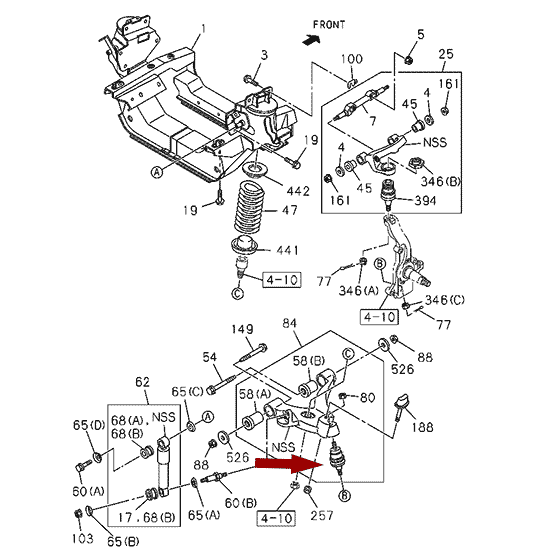 Опора шаровая ISUZU NLR85/NMR85 - нижняя, оригинал, 8971424521